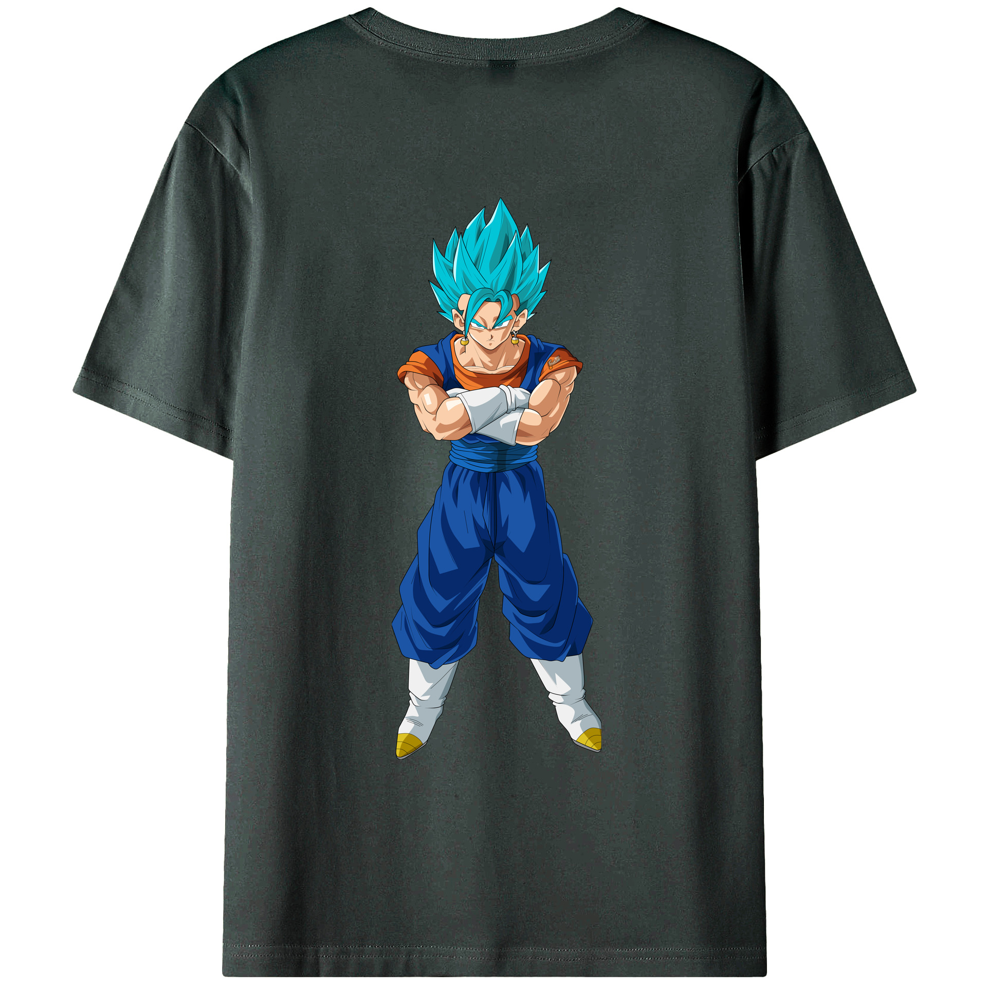 （画像用） ドラゴンボール ベジット DRAGON BALL Vegetto 綿100％ メンズ半袖Tシャツ（バックプリント） 通気性